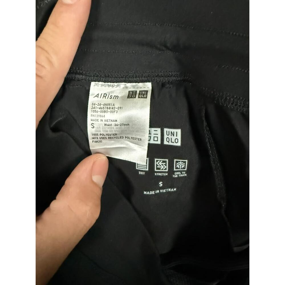 Uniqlo AIRism Womens Small Black Jogger Pants Stretch Elastic Waist Activewear - Picture 3 of 7